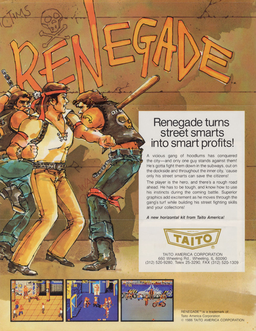 RENEGADE (1986, Arcade) |